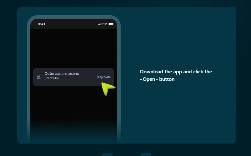 Launching the downloaded Topmatch APK file on an Android smartphone