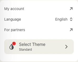 Cookie settings panel in a player's browser